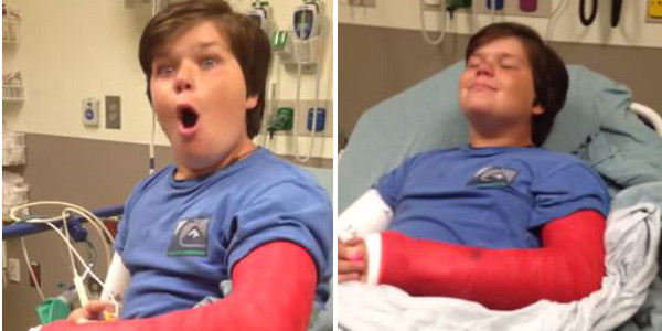 Kid Freaks Out About His Cast!!