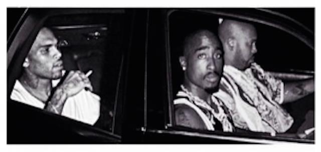 WTF?! Chris Brown Photoshopped Himself In Iconic Tupac Photo