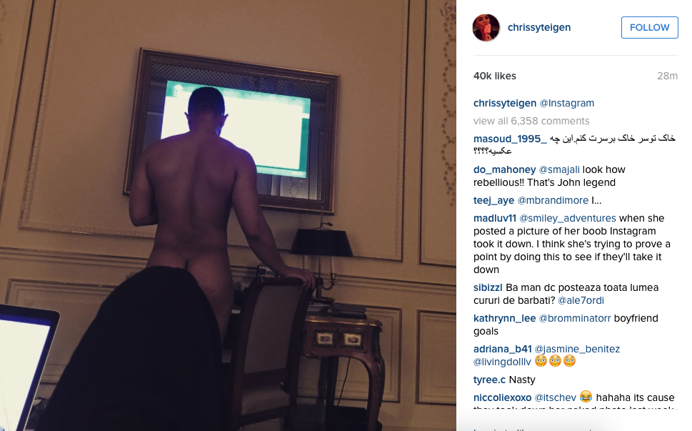 WOW: Chrissy Teigen Snaps Pic Of John Legend’s Butt For Internet