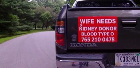 Kokomo Man Gets Big Bumper Sticker To Help Wife