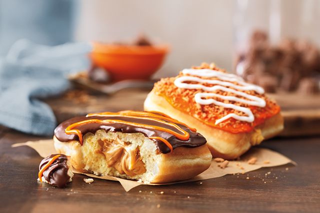 New To Dunkin Donuts?  Reese’s Peanut Butter & Pumpkin Cheesecake Donuts