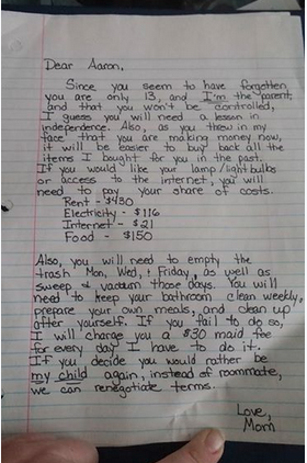 A 13-Year-Old Told His Mom to Stop Treating Him Like a Kid – So She Told Him To Pay Bills!