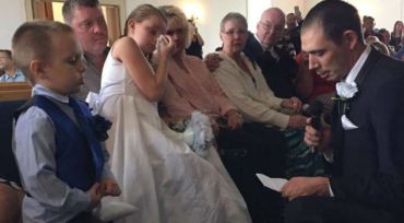 VIDEO: Clay County man says special vows to bride’s three children