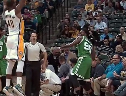 Whoa: A Boston Celtics Player Made A Ridiculous Shot During Last Nights Pacers Game